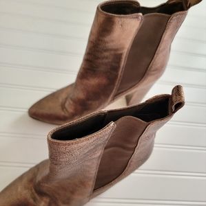 Vince Cumato bronze metallic bootie